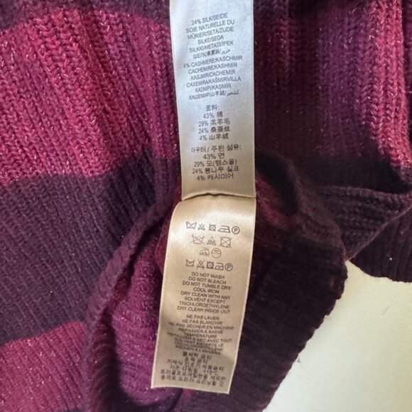 Burberry Cotton Wool Striped Pullover Sweater Tunic Crew NovaNeck Check Preppy M - Picture 11 of 15